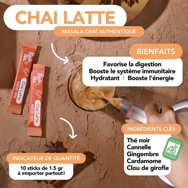 Chai latte bio en sticks df29e464 - thé & infusion pandatee.shop