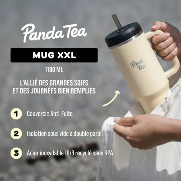 Giant mug avec paille 1180 ml a9e7701d - thé & infusion pandatee.shop